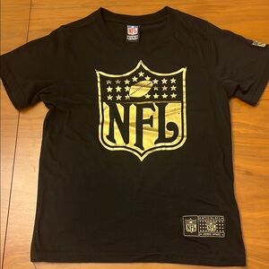 NFL Black Tee with Gold Emblem